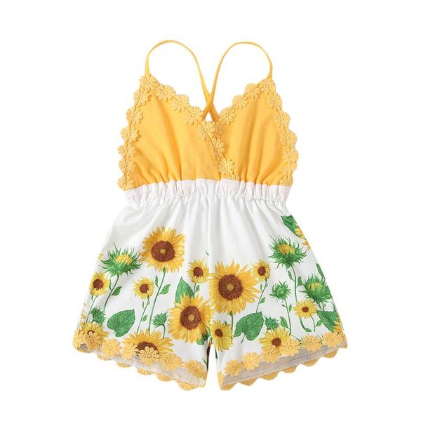 clothing sets toddler baby girl one-piece suit sweet sunflower print open back suspender jumpsuit summer fashion children's clothes set, White
clothing sets toddler baby girl one-piece suit sweet sunflower print open back suspender jumpsuit summer fashion children's clothes set, White