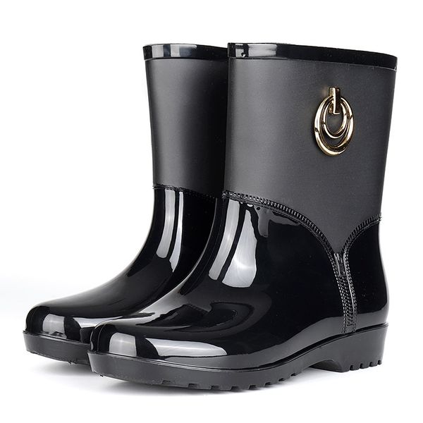 rubber rain boots for women waterproof high heel fashion girls shoes ladies short ankle pvc rainboots non-slip fur leather boots k810, Black
rubber rain boots for women waterproof high heel fashion girls shoes ladies short ankle pvc rainboots non-slip fur leather boots k810, Black