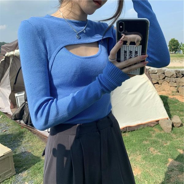 new fashion hollow corset vest thin short section long sleeve solid color sweater vest street commuter short cotton vest, White
new fashion hollow corset vest thin short section long sleeve solid color sweater vest street commuter short cotton vest, White