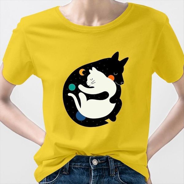 cat and dog casual funny women t shirt crewneck aesthetic clothes short sleeve friends graphic tee summer top, White
cat and dog casual funny women t shirt crewneck aesthetic clothes short sleeve friends graphic tee summer top, White