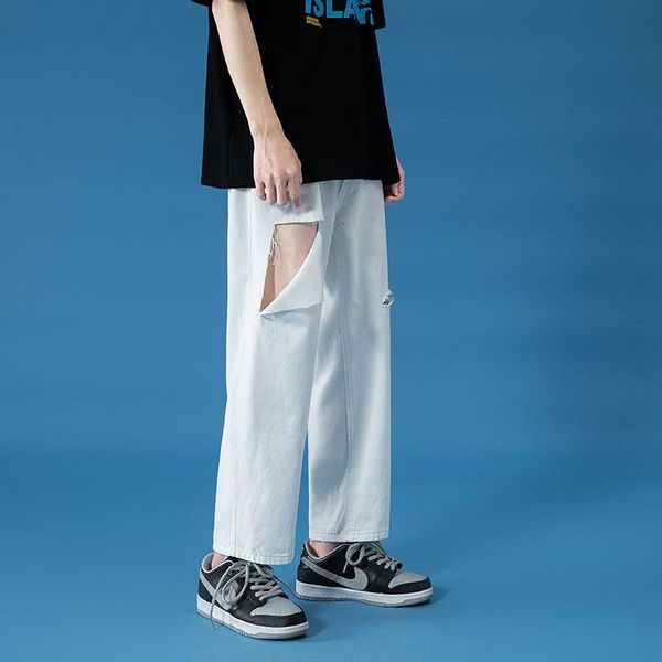 summer ripped wide-leg jeans men's fashion black blue white men streetwear loose hip-hop hole straight denim trousers mens
summer ripped wide-leg jeans men's fashion black blue white men streetwear loose hip-hop hole straight denim trousers mens