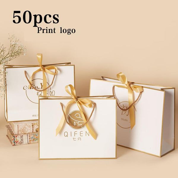 50pcs customized logo gift bag box white black simple kraft paper candy with handle wedding birthday party package wrap
50pcs customized logo gift bag box white black simple kraft paper candy with handle wedding birthday party package wrap