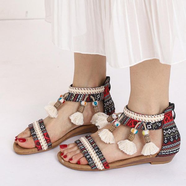 sandals women's low heels ladies tassel bead shoes bohemia stlye bag heel zip female folk-custom string mixed color 2021, Black
sandals women's low heels ladies tassel bead shoes bohemia stlye bag heel zip female folk-custom string mixed color 2021, Black