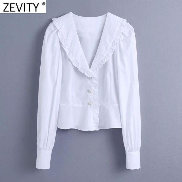 zevity women sweet agaric lace white smock blouse office ladies puff sleeve diamond buttons shirts chic blusas ls7709 210419
zevity women sweet agaric lace white smock blouse office ladies puff sleeve diamond buttons shirts chic blusas ls7709 210419
