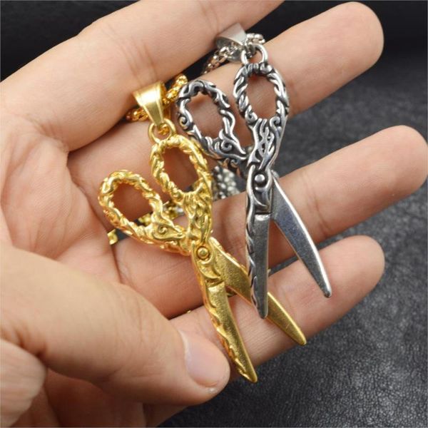 hip hop rock scissors pendants necklace for men gold black silver color 316l stainless steel barber jewelry drop chains
hip hop rock scissors pendants necklace for men gold black silver color 316l stainless steel barber jewelry drop chains