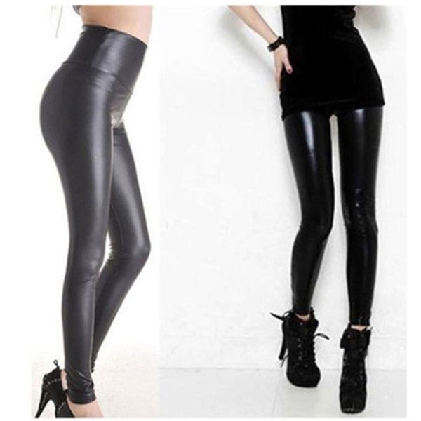 women leggings faux leather high elastic waist pencil trousers stretch black slim solid color elegant ladies clothing 210522, Black;white
women leggings faux leather high elastic waist pencil trousers stretch black slim solid color elegant ladies clothing 210522, Black;white