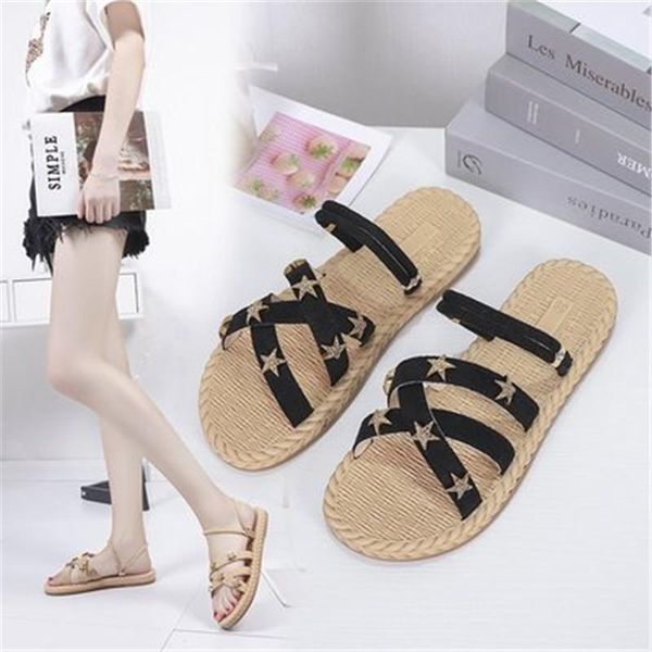fashion summer flat women's slippers 2021 2 colors casual sandals korean solid color shoes for female, Black
fashion summer flat women's slippers 2021 2 colors casual sandals korean solid color shoes for female, Black