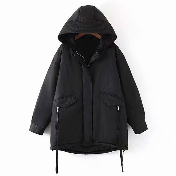 women winter loose thick warm parka jackets coats hooded down cotton plus size female fashion street parkas outerwear 210513, Black
women winter loose thick warm parka jackets coats hooded down cotton plus size female fashion street parkas outerwear 210513, Black