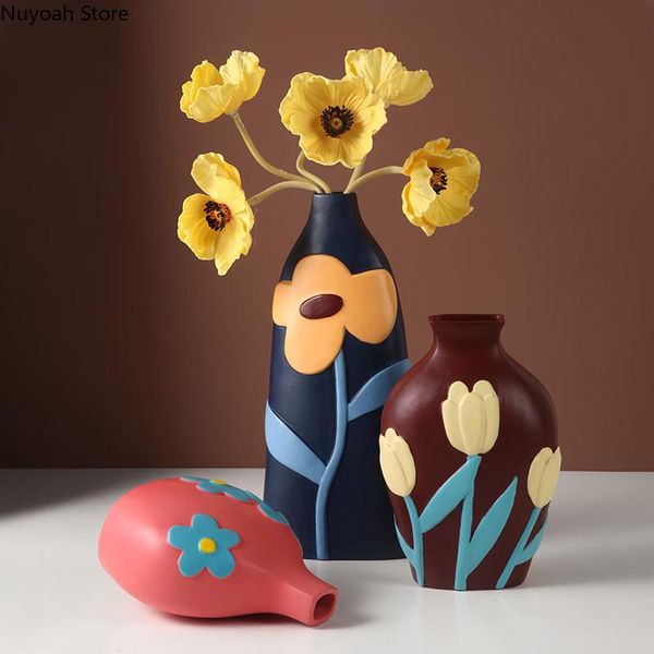 nordic painted ceramic vase creative craft counterliving room dried flower arrangement ornaments/home decoration vases
nordic painted ceramic vase creative craft counterliving room dried flower arrangement ornaments/home decoration vases