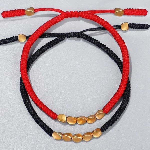 charm bracelets handmade tibetan buddhist creative copper beads red blackl rope bracelet for women men lucky knots thread, Golden;silver
charm bracelets handmade tibetan buddhist creative copper beads red blackl rope bracelet for women men lucky knots thread, Golden;silver