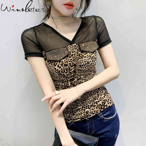 women's t-shirt summer european style fashion v-neck drape leopard patchwork shiny diamonds women casual tees 2021 t1392, White
women's t-shirt summer european style fashion v-neck drape leopard patchwork shiny diamonds women casual tees 2021 t1392, White