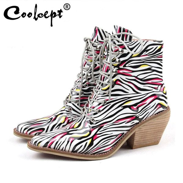 boots coolcept ankle women winter fashion zebra print shoes warm western high heeled footwear size 35-43, Black
boots coolcept ankle women winter fashion zebra print shoes warm western high heeled footwear size 35-43, Black
