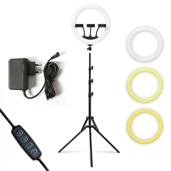 flash heads ring light with stand,14'' led selfie tripod & 3 phone holders for live stream, makeup, dimmable
flash heads ring light with stand,14'' led selfie tripod & 3 phone holders for live stream, makeup, dimmable