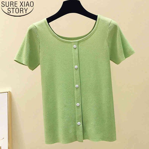 cotton fashion length summer short sleeve knitted t shirt korean round collar tshirt shirts women 9552 210417, White
cotton fashion length summer short sleeve knitted t shirt korean round collar tshirt shirts women 9552 210417, White
