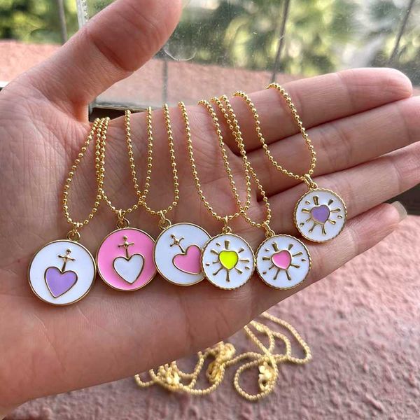 pendant necklaces 10pcs white pink purple heart-shaped enamel necklace elegant women's wedding clavicle chain romantic jewelry, Silver
pendant necklaces 10pcs white pink purple heart-shaped enamel necklace elegant women's wedding clavicle chain romantic jewelry, Silver