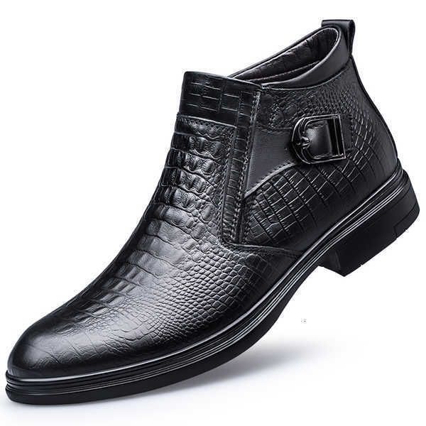 tangzuo 8660 high leather boots, , 37-46, black single cotton