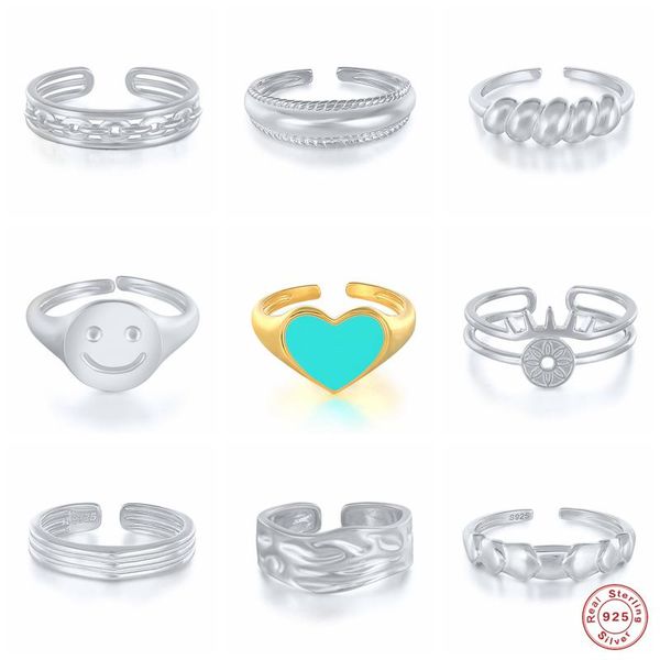 cluster rings gs 925 sterling silver colorful enamel heart shape opening for women luxury thick twisted chain resizable ring jewelry, Golden;silver
cluster rings gs 925 sterling silver colorful enamel heart shape opening for women luxury thick twisted chain resizable ring jewelry, Golden;silver