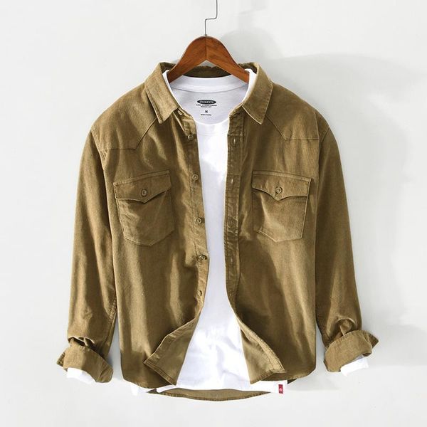 Men's Casual Shirts Fashion Long Sleeve Corduroy Shirt 100% Cotton Autumn Winter Male Handsome Slim Bottoming Solid Color Tops, White;black
Men's Casual Shirts Fashion Long Sleeve Corduroy Shirt 100% Cotton Autumn Winter Male Handsome Slim Bottoming Solid Color Tops, White;black
