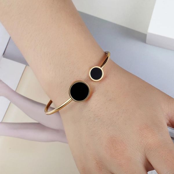 bangle stainless steel love bracelets & bangles for women round classic charms gold -color female jewelry party gift, Black
bangle stainless steel love bracelets & bangles for women round classic charms gold -color female jewelry party gift, Black