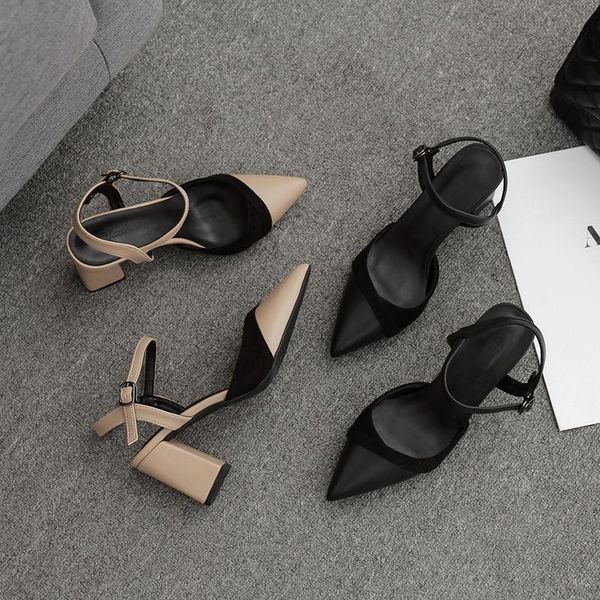 baoyafang 2021 summer sandals pointed toe women thick heel fashion shoes woman flock ankle strap buckle female, Black
baoyafang 2021 summer sandals pointed toe women thick heel fashion shoes woman flock ankle strap buckle female, Black
