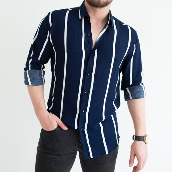 men's casual shirts 2021 spring autumn striped printed long sleeve for men fashion buttoned turn-down collar shirt mens streetwear, White;black
men's casual shirts 2021 spring autumn striped printed long sleeve for men fashion buttoned turn-down collar shirt mens streetwear, White;black