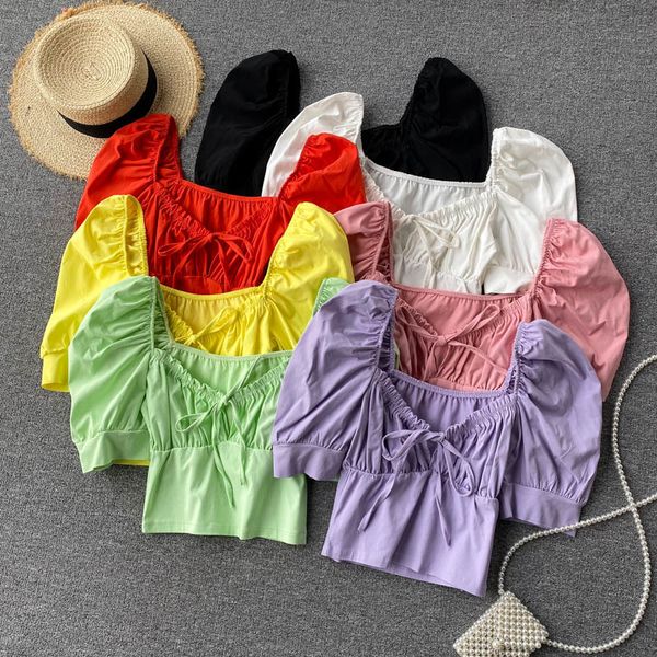 women's knits & tees ins women fashion hollow v collar short summer clothes solid color sleeve blusones de mujer blouse, White
women's knits & tees ins women fashion hollow v collar short summer clothes solid color sleeve blusones de mujer blouse, White