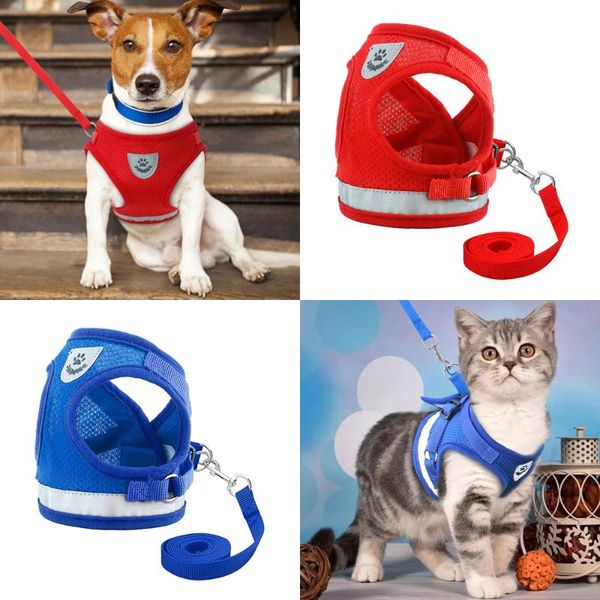 dog collars & leashes pet harness for chihuahua pug small medium cats dogs outdoor puppy mesh harnesses vest reflective walking lead leash
dog collars & leashes pet harness for chihuahua pug small medium cats dogs outdoor puppy mesh harnesses vest reflective walking lead leash