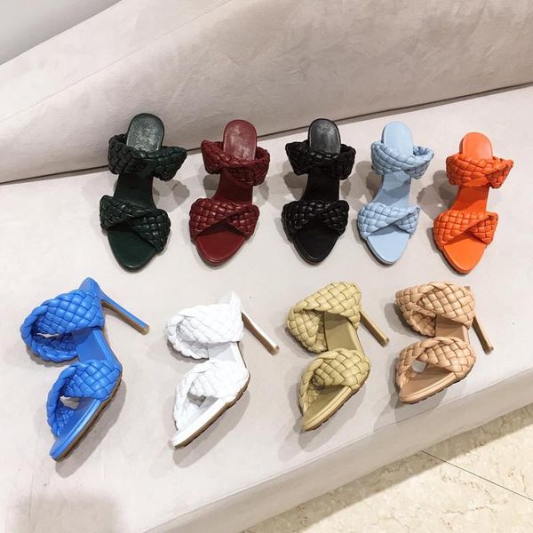 runway style soft leather woven women slippers elegant high heels outside female slides sandals casual summer beach mules shoes, Black
runway style soft leather woven women slippers elegant high heels outside female slides sandals casual summer beach mules shoes, Black