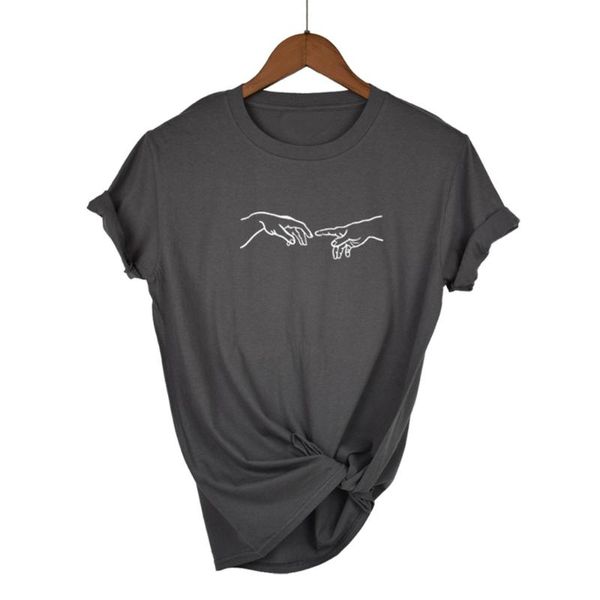 women's t-shirt the creation of adam michelangelo women tshirt cotton casual funny hands line art tees gift for lady yong girl tee drop, White
women's t-shirt the creation of adam michelangelo women tshirt cotton casual funny hands line art tees gift for lady yong girl tee drop, White