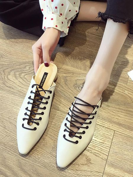 slippers slipper women 2021 summer korean version outside wearing pointed headband half drag fashion versatile flat bottom, Black
slippers slipper women 2021 summer korean version outside wearing pointed headband half drag fashion versatile flat bottom, Black