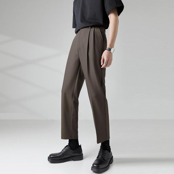 men's suits & blazers male suit pants men loose casual elastic waist ankle-length pant man korean streetwear fashion blazer trousers, White;black
men's suits & blazers male suit pants men loose casual elastic waist ankle-length pant man korean streetwear fashion blazer trousers, White;black