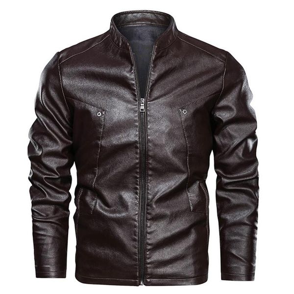 men's fur & faux autumn fashion long sleeve slim fit solid color zip up casual leather jackets for mens, Black
men's fur & faux autumn fashion long sleeve slim fit solid color zip up casual leather jackets for mens, Black
