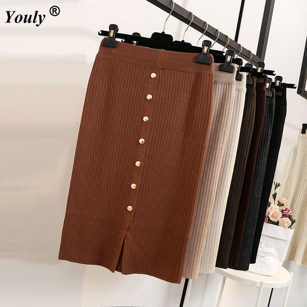 skirts single-breasted pencil skirt women autumn winter split slim high waist office ol midi stretch knitting saia femininas, Black
skirts single-breasted pencil skirt women autumn winter split slim high waist office ol midi stretch knitting saia femininas, Black