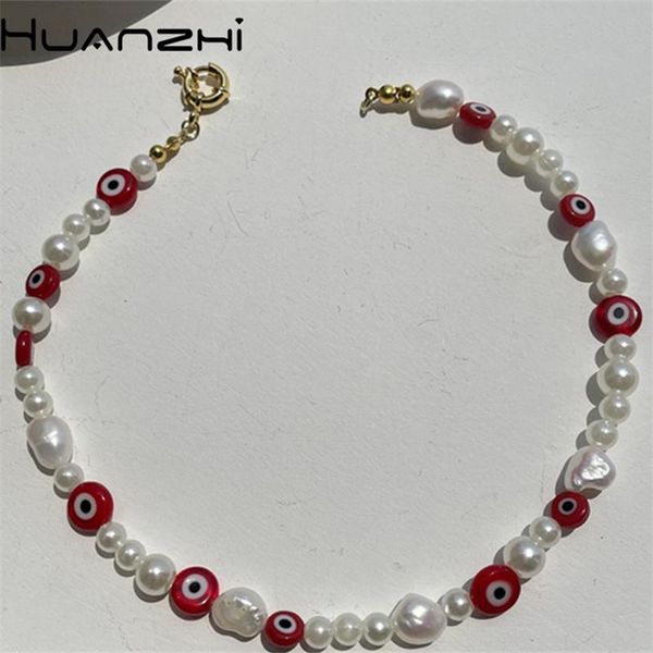 chokers huanzhi 2021 red devil's eye geometric irregular natural freshwater pearl necklace clavicle chain for women girls jewelry, Golden;silver
chokers huanzhi 2021 red devil's eye geometric irregular natural freshwater pearl necklace clavicle chain for women girls jewelry, Golden;silver