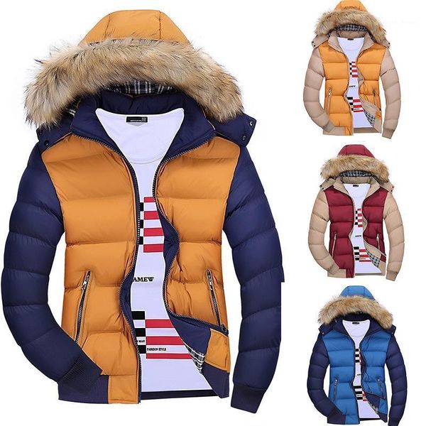 men's down & parkas men winter patchwork jacket windproof stand collar warm thick soft comfortable fashion casual coat plus size, Black
men's down & parkas men winter patchwork jacket windproof stand collar warm thick soft comfortable fashion casual coat plus size, Black