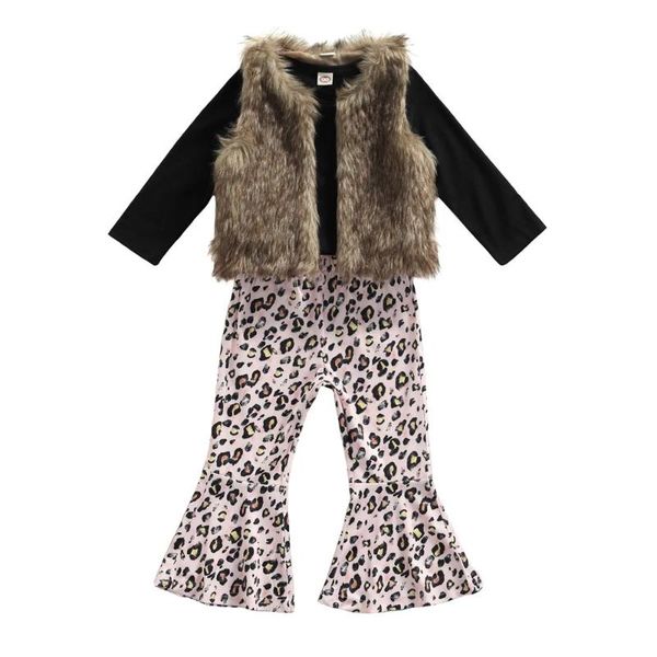 clothing sets infant kids baby girls casual three-piece clothes set, pullover, leopard printed pattern pants and faux fur waistcoat 2-7t, White
clothing sets infant kids baby girls casual three-piece clothes set, pullover, leopard printed pattern pants and faux fur waistcoat 2-7t, White