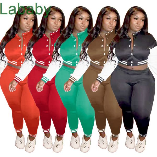 plus size tracksuit women winter long sleeve baseball suit paneled single-breasted cardigan trousers two-piece sportwear, Black
plus size tracksuit women winter long sleeve baseball suit paneled single-breasted cardigan trousers two-piece sportwear, Black