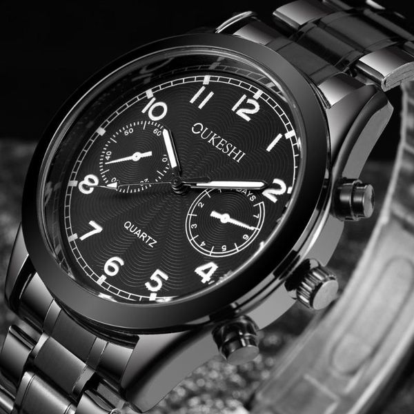 wristwatches men's sport watch stainless steel band dress watches men 2 dial black quartz business wristwatch horloges mannen, Slivery;brown
wristwatches men's sport watch stainless steel band dress watches men 2 dial black quartz business wristwatch horloges mannen, Slivery;brown