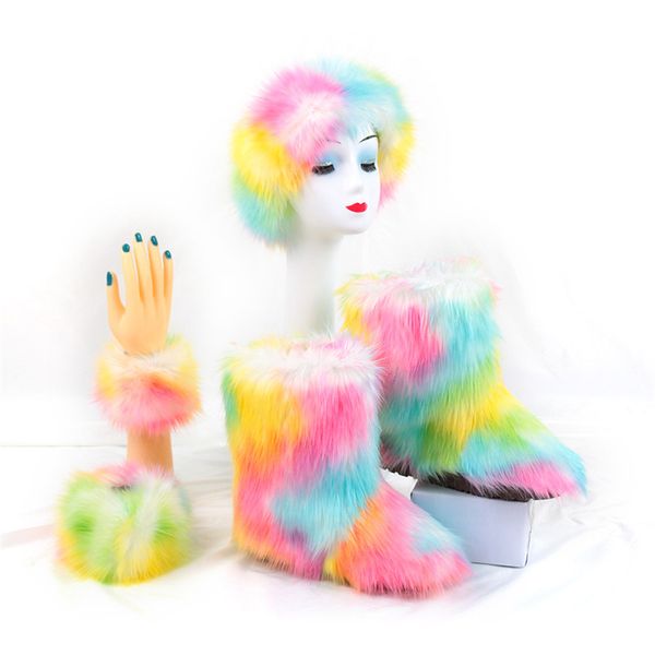 ladies fashion colorful snow boots set women fluffy plush cotton flat shoes cuff warm winter headband furry soft fur boots new, Black
ladies fashion colorful snow boots set women fluffy plush cotton flat shoes cuff warm winter headband furry soft fur boots new, Black