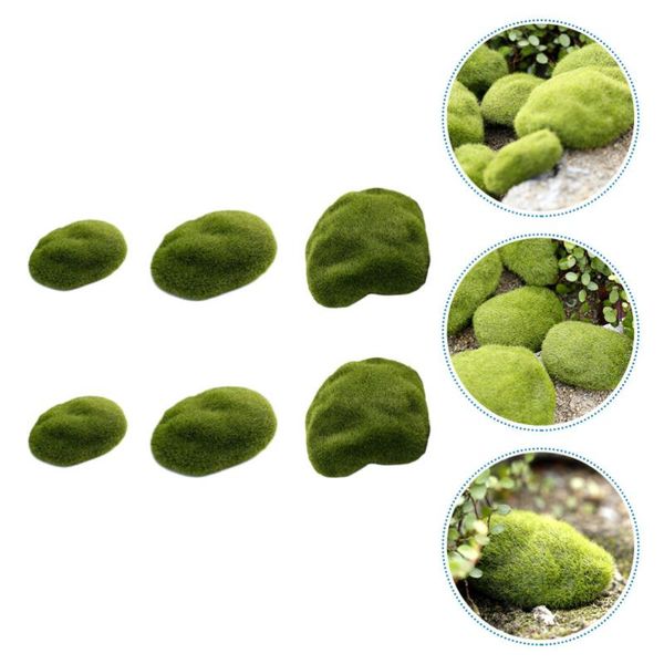 decorative flowers & wreaths 6pcs simulation stone adorn flocking moss micro landscape decor (green)
decorative flowers & wreaths 6pcs simulation stone adorn flocking moss micro landscape decor (green)