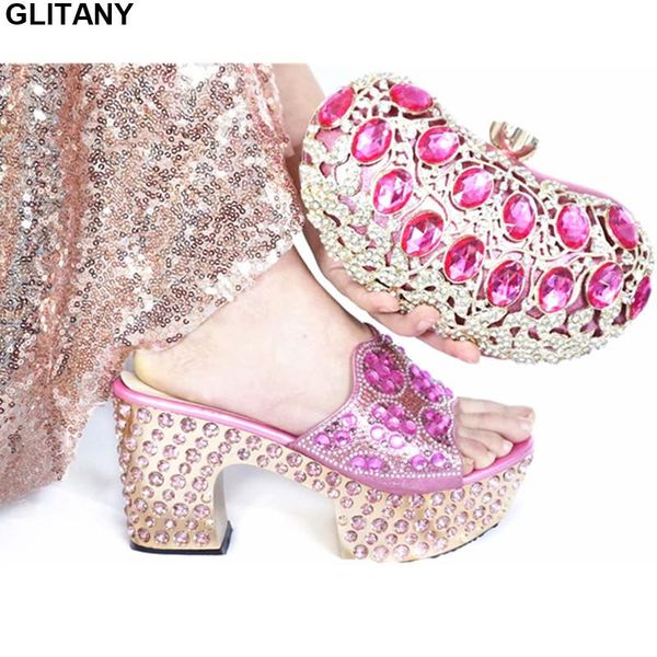 dress shoes fashion nigerian wedding bag and set decorated with rhinestone luxury women italian pumps, Black
dress shoes fashion nigerian wedding bag and set decorated with rhinestone luxury women italian pumps, Black