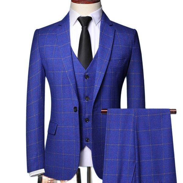 men's suits & blazers (jacket + pants) men's brand clothing of high-quality cotton suit three pieces/men's slim chess dress b, White;black
men's suits & blazers (jacket + pants) men's brand clothing of high-quality cotton suit three pieces/men's slim chess dress b, White;black