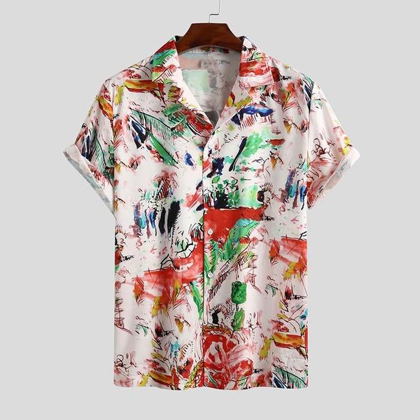 men's casual shirts the most fashionable summer sleeve short neck lapel street fashion loose hawaiian shirt, White;black
men's casual shirts the most fashionable summer sleeve short neck lapel street fashion loose hawaiian shirt, White;black