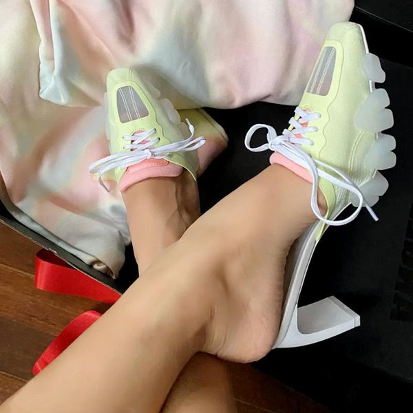 women slippers square toe high heel slipper summer sandals lace-up pumps outside slides rubber shoes woman, Black
women slippers square toe high heel slipper summer sandals lace-up pumps outside slides rubber shoes woman, Black