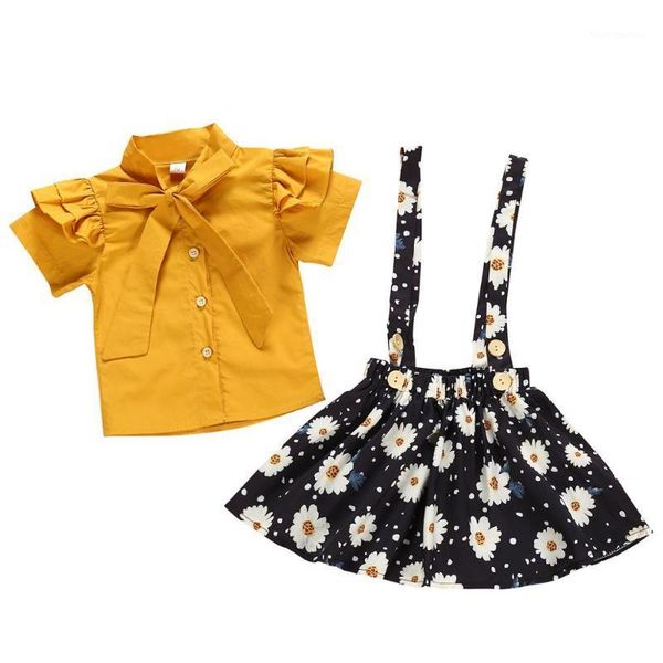 clothing sets 1-4y summer boutique skirt suit infant baby girls clothes bow yellow solid shirts +sunflowers print strap dress 2pcs1, White
clothing sets 1-4y summer boutique skirt suit infant baby girls clothes bow yellow solid shirts +sunflowers print strap dress 2pcs1, White