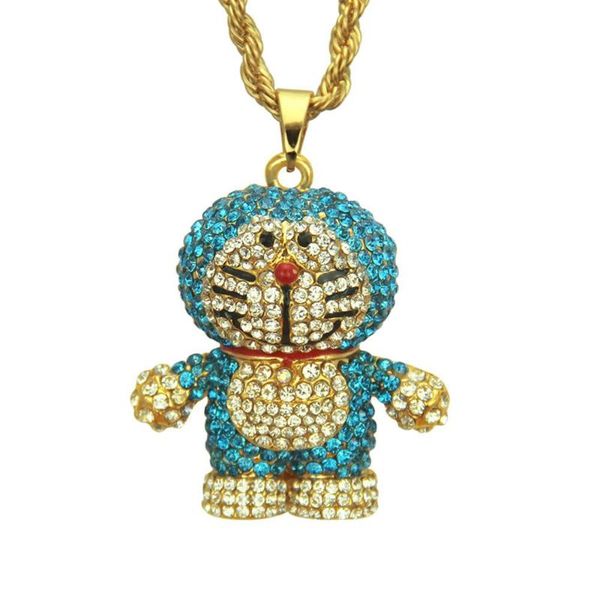 pendant necklaces hip hop rhinestones paved bling iced out doraemon cartoon cat pendants necklace for men rapper jewelry drop, Silver
pendant necklaces hip hop rhinestones paved bling iced out doraemon cartoon cat pendants necklace for men rapper jewelry drop, Silver
