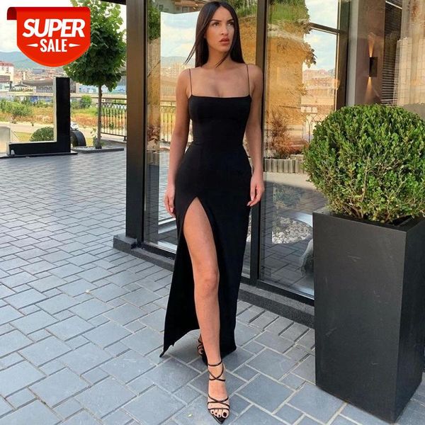 autumn women spaghetti strap dress split solid slim lady ankle length vintage wear 2020 new #sh8i, White;black
autumn women spaghetti strap dress split solid slim lady ankle length vintage wear 2020 new #sh8i, White;black