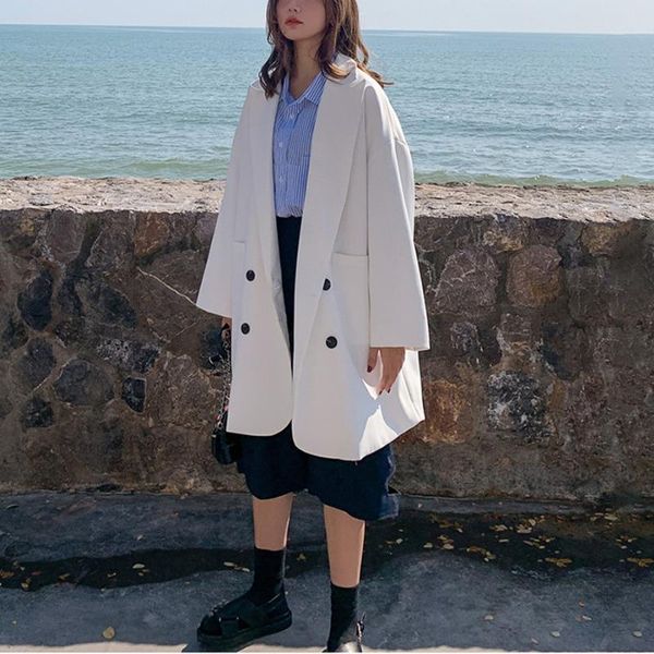 autumn fashion women blazer coat full sleeve notched office lady loose slim wild thin long large size jacket c376 women's suits & blaze, White;black
autumn fashion women blazer coat full sleeve notched office lady loose slim wild thin long large size jacket c376 women's suits & blaze, White;black