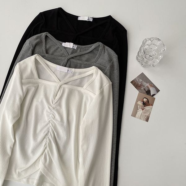 women's t-shirt fashion design long sleeve t-shirt 2021 spring wear casual solid pullovers korean slim rcdu, White
women's t-shirt fashion design long sleeve t-shirt 2021 spring wear casual solid pullovers korean slim rcdu, White