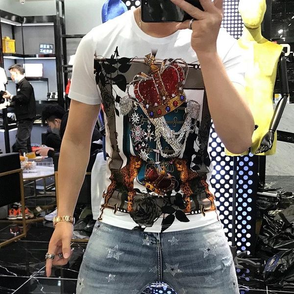 men's t-shirts summer high end 3d black gold slim t-shirt fit drilling tiger printing luxury delicate original brand short sleeve, White;black
men's t-shirts summer high end 3d black gold slim t-shirt fit drilling tiger printing luxury delicate original brand short sleeve, White;black
